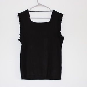 cable & gauge Knit Black Sweater Tank Sz M